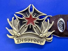 Disorder Iron Maltese Cross Doves NOS Silver Moon Creations Belt Buckle