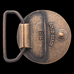 Solid Brass 1970s Cat Vintage Belt Buckle