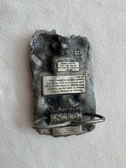 1981 Siskiyou Buckle & Arroyo Grande Gold Miner Panning Mule Belt Buckle Pewter