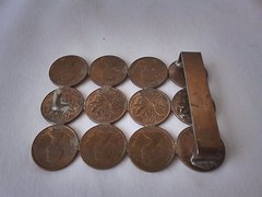 Vintage 1964 Canadian 1 Cent Copper Belt Buckle