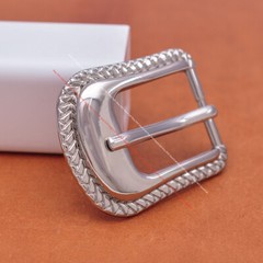 Bling Silver Western Cowboy Headstall Belt Buckle 3-Piece Set For 25mm Strap