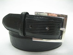 Sterling silver 925 Granada buckle 42 grams w/Genuine Lizard-1.3/8&Prime; belt U.S.A.