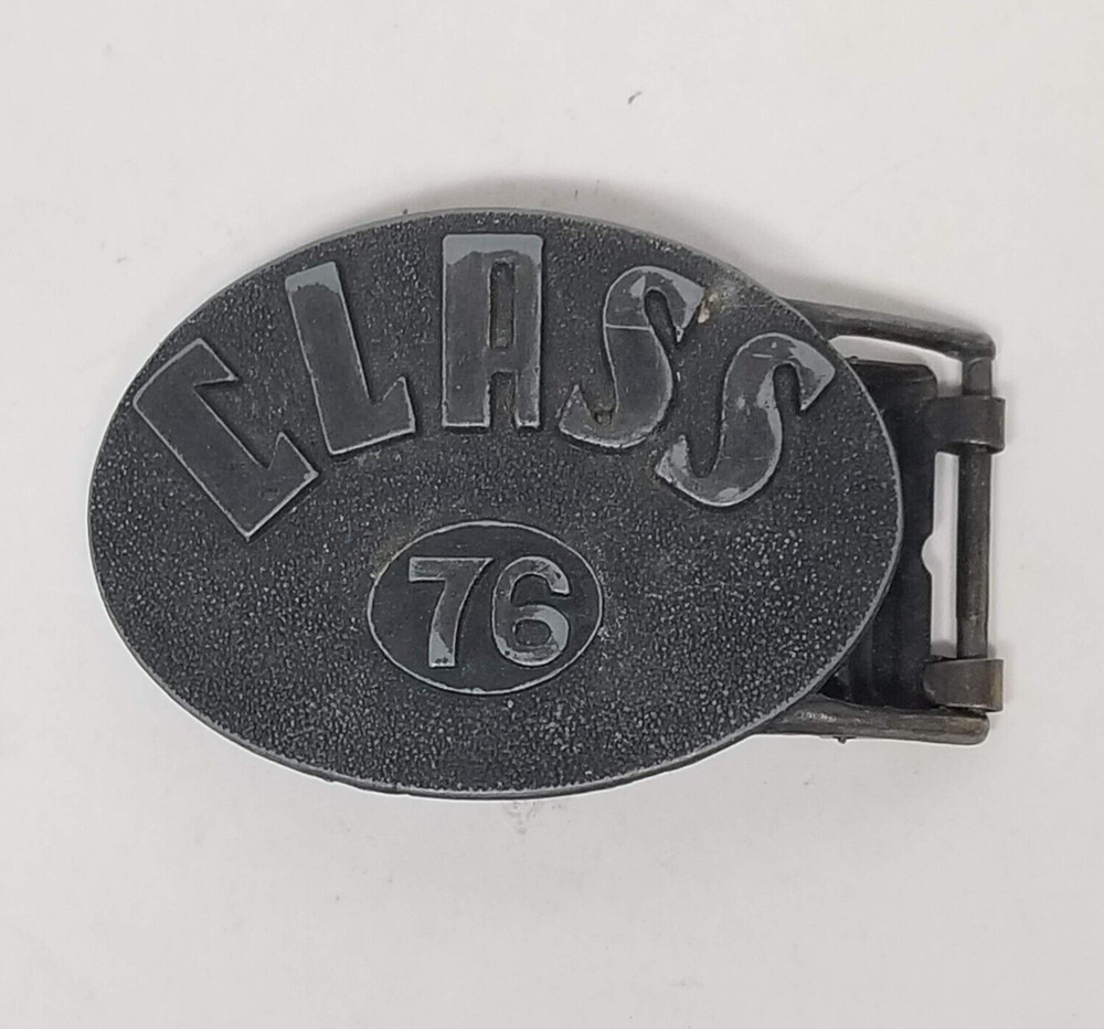 76 Class Reunion Belt Buckle Class of 1976 Metal Large Belt Buckle Textured 3D