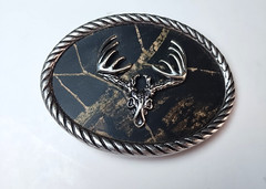 NOCONA Belt Buckle Hunting Deer Skull Fits Belt Size 1.5 Sz 3/5&Prime; x 2/5&Prime; USA