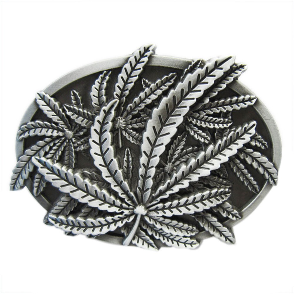 Marijuana Cannibus Weed Metal Fashion Belt Buckle