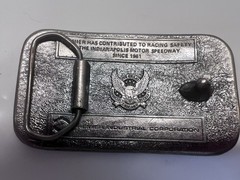 Vintage Silver Indy 500 Belt Buckle Premier The Great American Buckle Co Racing
