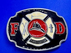 Firefighter Fire Department Fire Engine Fire Brigade Commemorative Belt Buckle