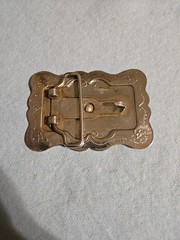 Vintage 1950s belt buckle NATIVE AMERICAN chrome INDIAN CHIEF JAPAN