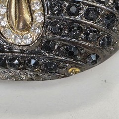 Men&rsquo;s Hip Hop Gun Metal Black Goon Mask Belt Buckle Rhinestones