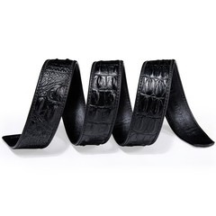 Barry.Wang Ratchet Belt Buckle Strap Replacement One Size, A-black Crocodile