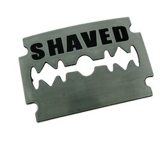 Razor Blade Belt Buckles Barber Shop Hairdresser Hair Stylist Tool Silver Chrome