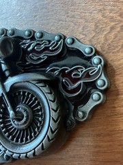 Motorcycle Belt Buckle Western Cowboy Motorcyclist Stunning