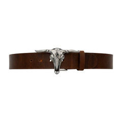 Men Western Fashion Silver Metal Big Belt Buckle Long Horn Texas Cow Bull Skull