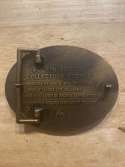 Hesston Rodeo Vintage Belt Buckle Solid Metal Western Collector SOLID METAL 1978