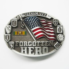 Vietnam Vet Forgotten Hero USA Metal Fashion Belt Buckle