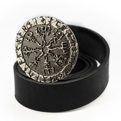 German silver belt buckle Vegvisir, Viking compass buckle, Scandinavian buckle