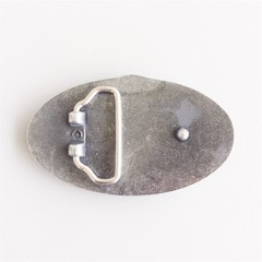 Antique Brushed Silver Microphone Music Oval Belt Buckle also Stock in the US