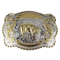 Gold Scorpion Double Color Big Animal Belt Buckle for Man Alloy Cowboy Western
