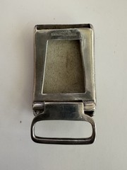 Tiffany & Co. Sterling Silver 925 Flip Belt Buckle 1.5in w/ Pouch, Logo