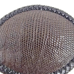 RING LIZARD SKIN Belt Buckle LARGE NEW Authentic Handmade Western Cowboy