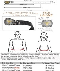 Western Cowboy-Belts for Men Big-Buckle Longhorn-Bull Pu-Leather Rodeo Cowgirl-B