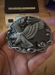 Bald Eagle Motorcycle Belt Buckle Cowboy Rodeo Collector American USA Patriot
