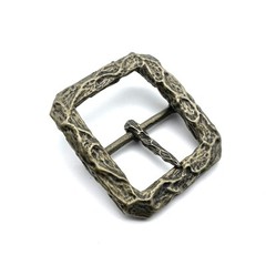Bark pattern Copper Cast Buckle Durable Belt Buckle Leather Bag Fastener Buckle