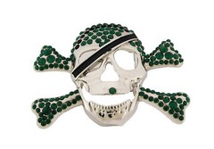 New Men Women Skull Belt Buckle Skeleton Crossbone Fashion Halloween Tattoo Goth