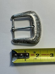 Western Women’s Belt Buckle Floral Boho 90s Rodeo Rockabilly Silver Tone