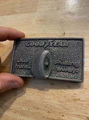 Goodyear Tires Belt Buckle Vintage 1978 Metal Michelin Tire & Rubber Collector
