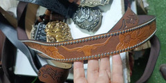 Vintage Western Cowboy Belt – Retro Buckle Printed Belt for Men & Women
