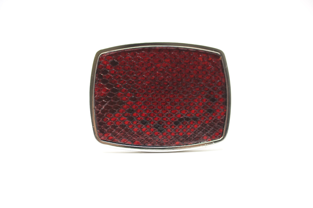 Python Snake Belt Buckle, Exotic Belt Buckle, ( 1.5 ») Removable Western Buckle