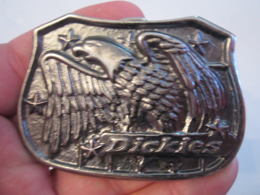 VINTAGE DICKIES BELT BUCKLE – 3 1/4&Prime; X 2 1/4&Prime; – GW6