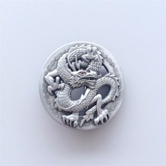 Men Belt Buckle Red Rhinestone Eye Classic Dragon Belt Buckle