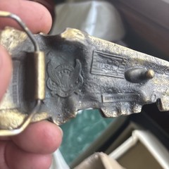 Vintage The Great American Buckle Co.Brass Tanker Truck Belt Buckle 1982 Trucker