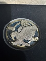 Vintage Collectible NRA Golden Eagles USA Heavy Enameled Belt Buckle