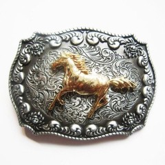 NEW 3-D HORSE ANIMAL RUNNING RODEO COWBOY WESTERN BELT BUCKLE