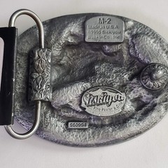 Siskiyou Horse Horseshoe Pewter Belt Buckle Vintage 1995 Made in USA NEW