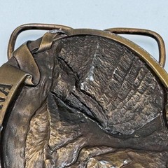 Vintage Arizona Grand Canyon Belt Buckle 3D Relief Western Brass Tone Oval