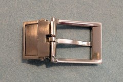 Men&rsquo;s Silver-Tone Metal Single Tongue Rectangular Belt Buckle Fits 1.5 in