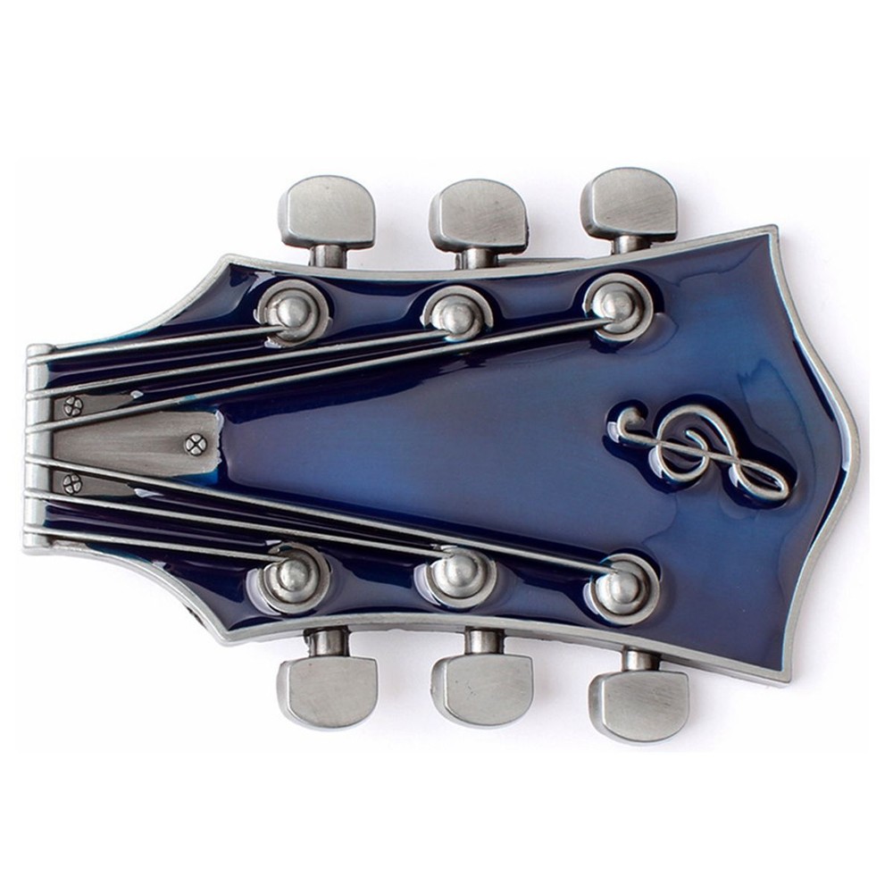 Music Guitar Belt Buckle Western Cowboy Native American (GTR-02-BLU)