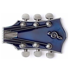 Music Guitar Belt Buckle Western Cowboy Native American (GTR-02-BLU)