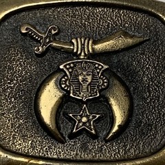 Schriners Scimitar Crescent and Star Camel Belt Buckle MM United Chicago 1983