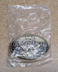 NRA Golden Eagles Commemorative Belt Buckle Brass USA New Sealed