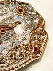 Western Belt Buckle, Longhorn Design