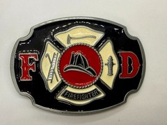 Firefighter Fire Department Fire Engine Fire Brigade Commemorative Belt Buckle