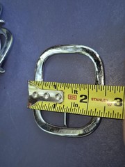 Lot of 21 (x9)CHROME FINISH & (x12)SOLID BRASS BELT BUCKLES FITS 1 »-1.25 »Belt