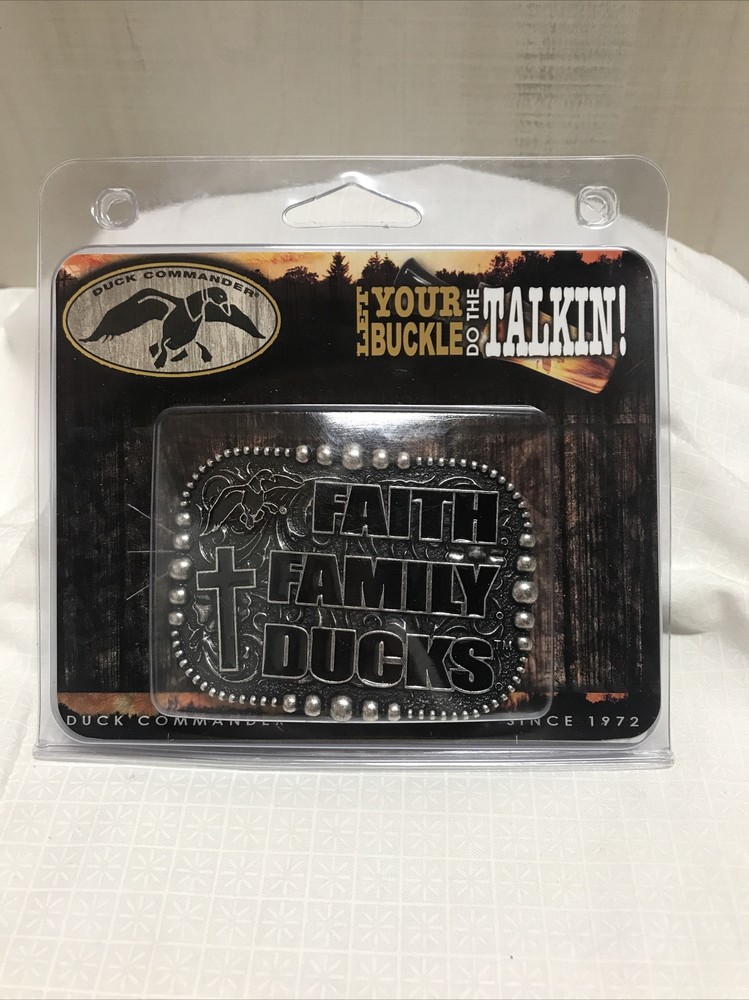 NEW Montana Silversmith Duck Commander ~ Faith Family Ducks Belt Buckle