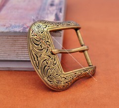 Antique Brass Western Cowboy Rodeo Floral 5 pcs Set Belt Buckle fit 1-1/2&Prime; Belt