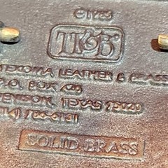 3.5&Prime; TEXAS SESQUICENTENNIAL BELT BUCKLE Numbered VINTAGE 1986 Brass metal Texoma